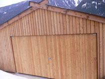 Stadel in St. Walbug Doppelschalung Lärche